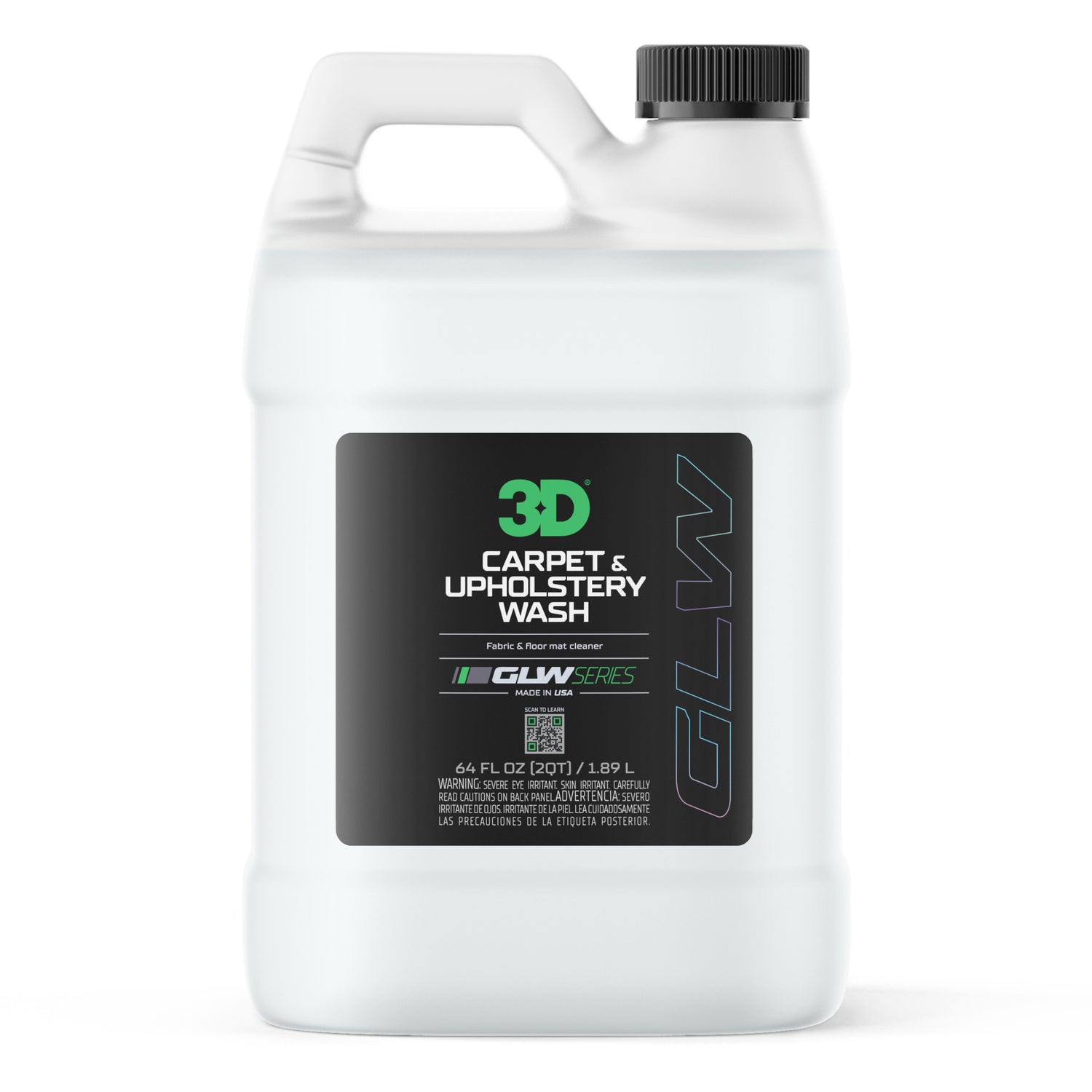 Buy 3D GLW Carpet & Upholstery Cleaner 1.89L. Removes tough stains, eliminates odors & revives fabric colour. Now available at MD Car Care. Fast Australia wide shipping.