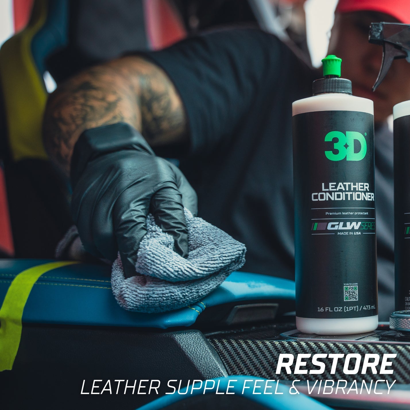 Leather Conditioner - 3D GLW Series | UV Protection & Soft Finish | AU