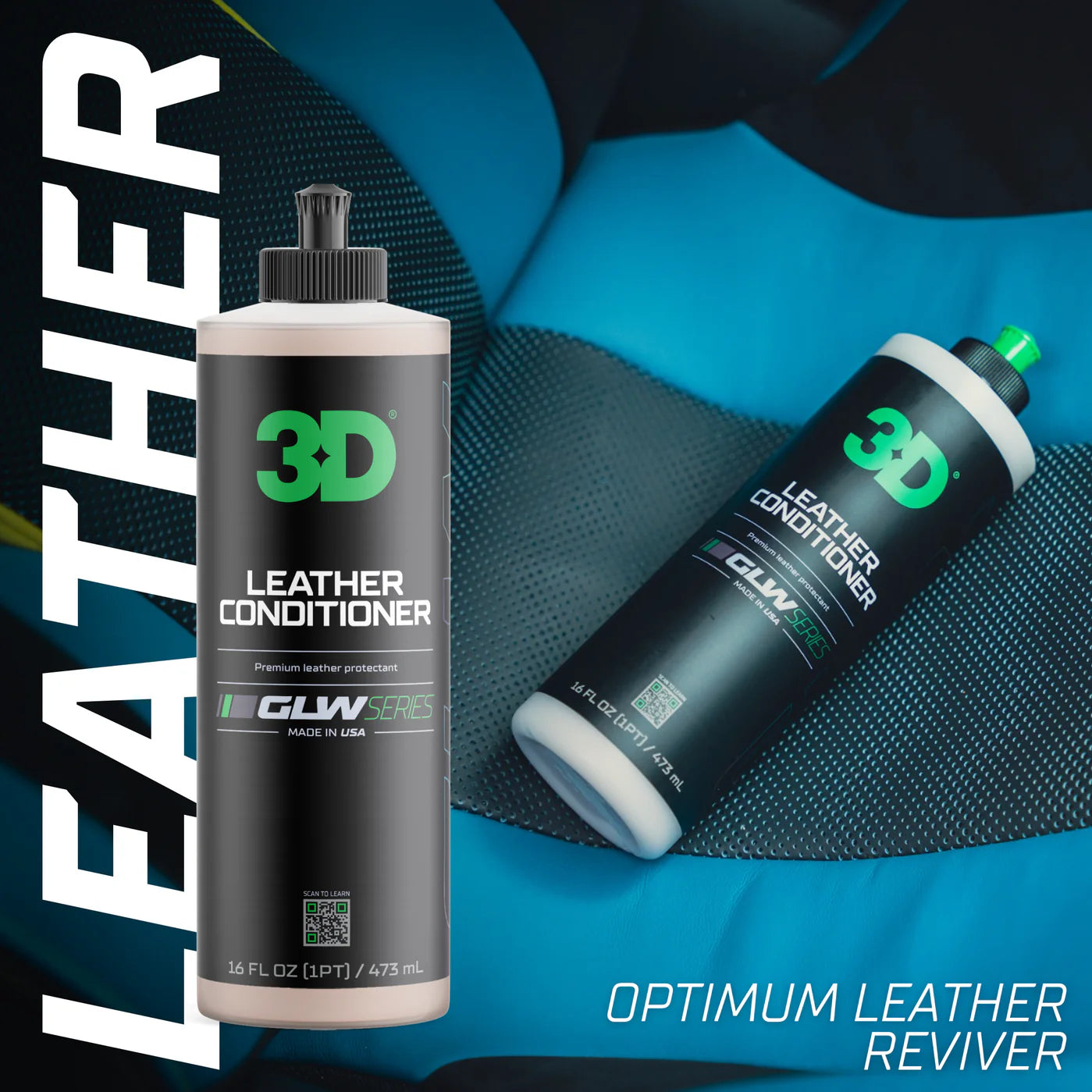 Leather Conditioner - 3D GLW Series | UV Protection & Soft Finish | AU