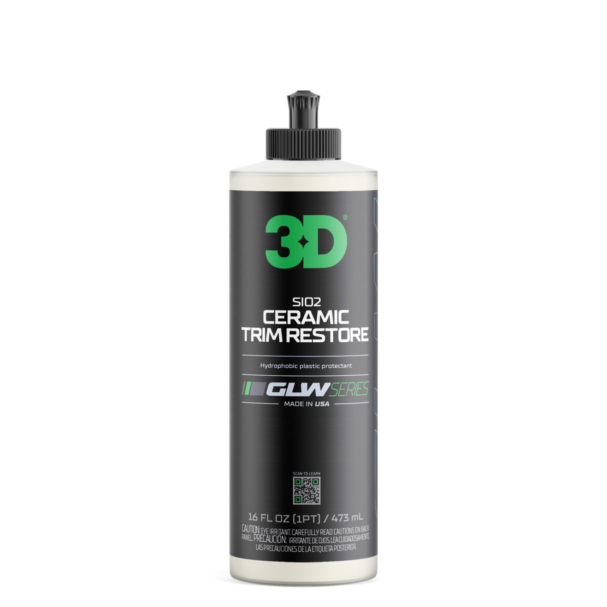 Ceramic Trim Coat - 3D GLW Series SiO2 | Restore & Protect Plastic. Now available at MD Car Care, Australia.