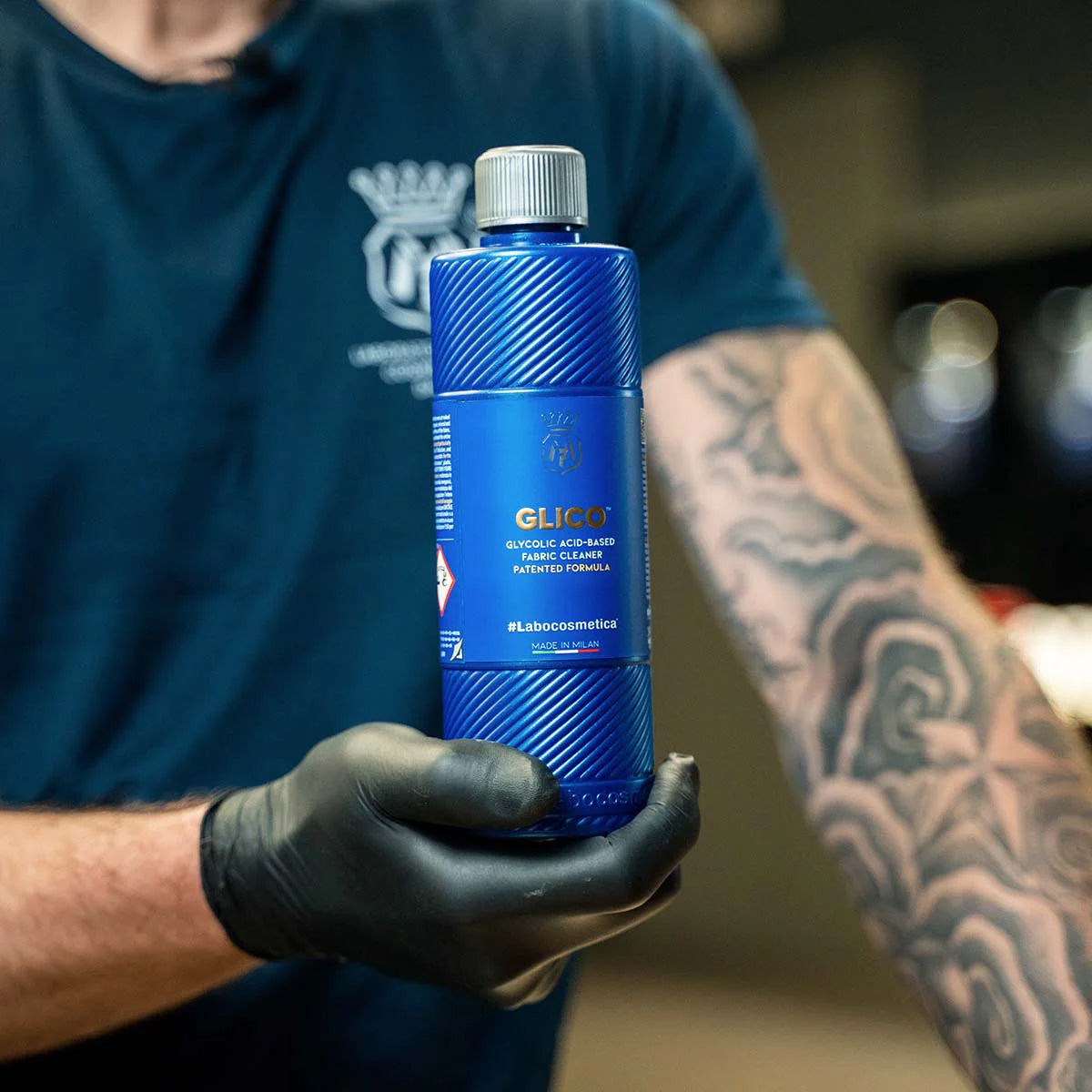 Buy Labocosmetica GLICO Fabric Cleaner 500ml/4.5L. Acid-based formula removes stains APCs can’t. Restores colour & softness. Now available at MD Car Care. Fast Australia wide shipping.