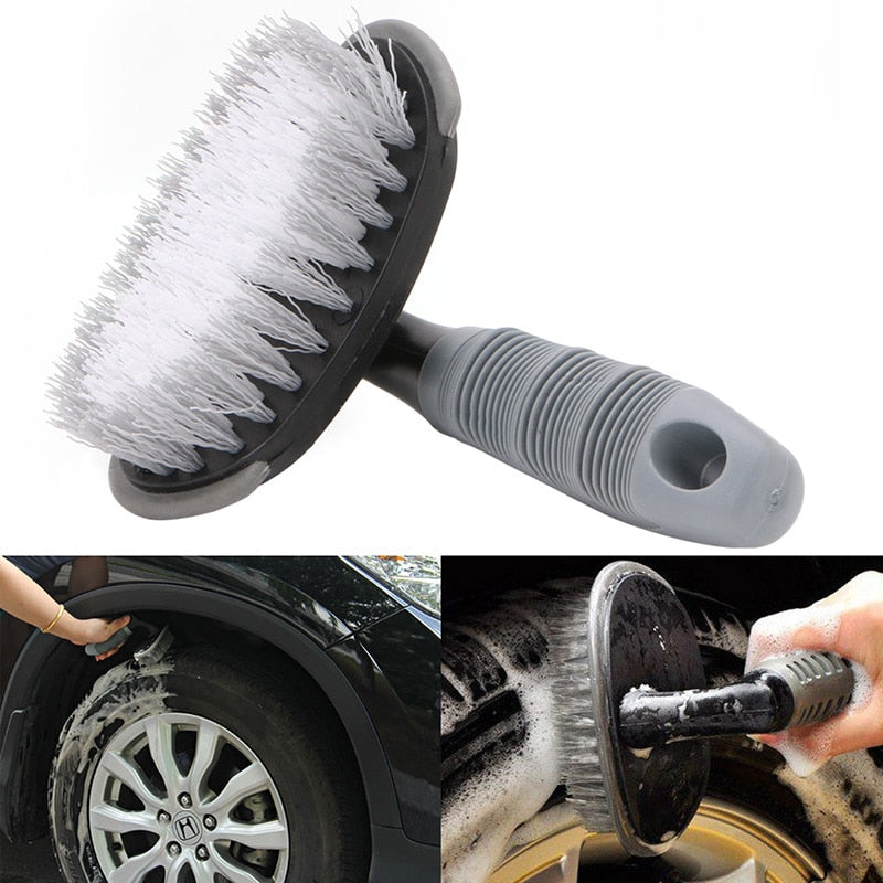 Car Tyre Brush Cleaning Tool with T-Handle Ergonomic Grip. Now available at MD Car Care. Fast Australia wide shipping.