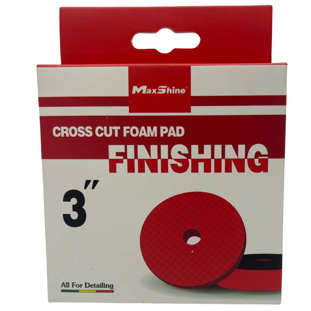Buy Maxshine Red Cross Cut Foam Pad. Reduces heat, ensures smooth finishing, hook & loop attachment. Ideal for car detailing, polishing, paint correction. Now available at MD Car Care. Fast Australia wide shipping.