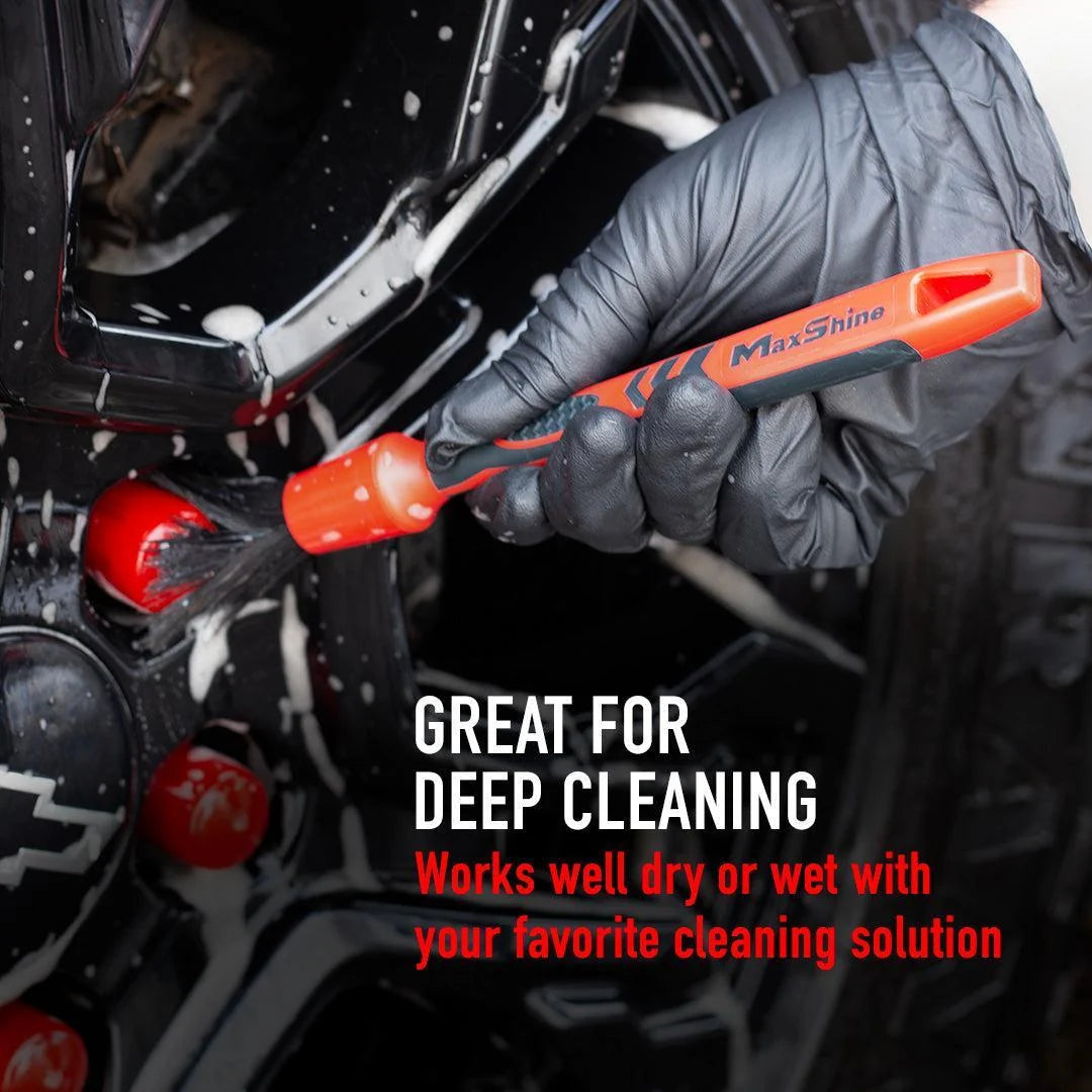 MAXSHINE DETAILING BRUSH – BLACK RED CLASSIC