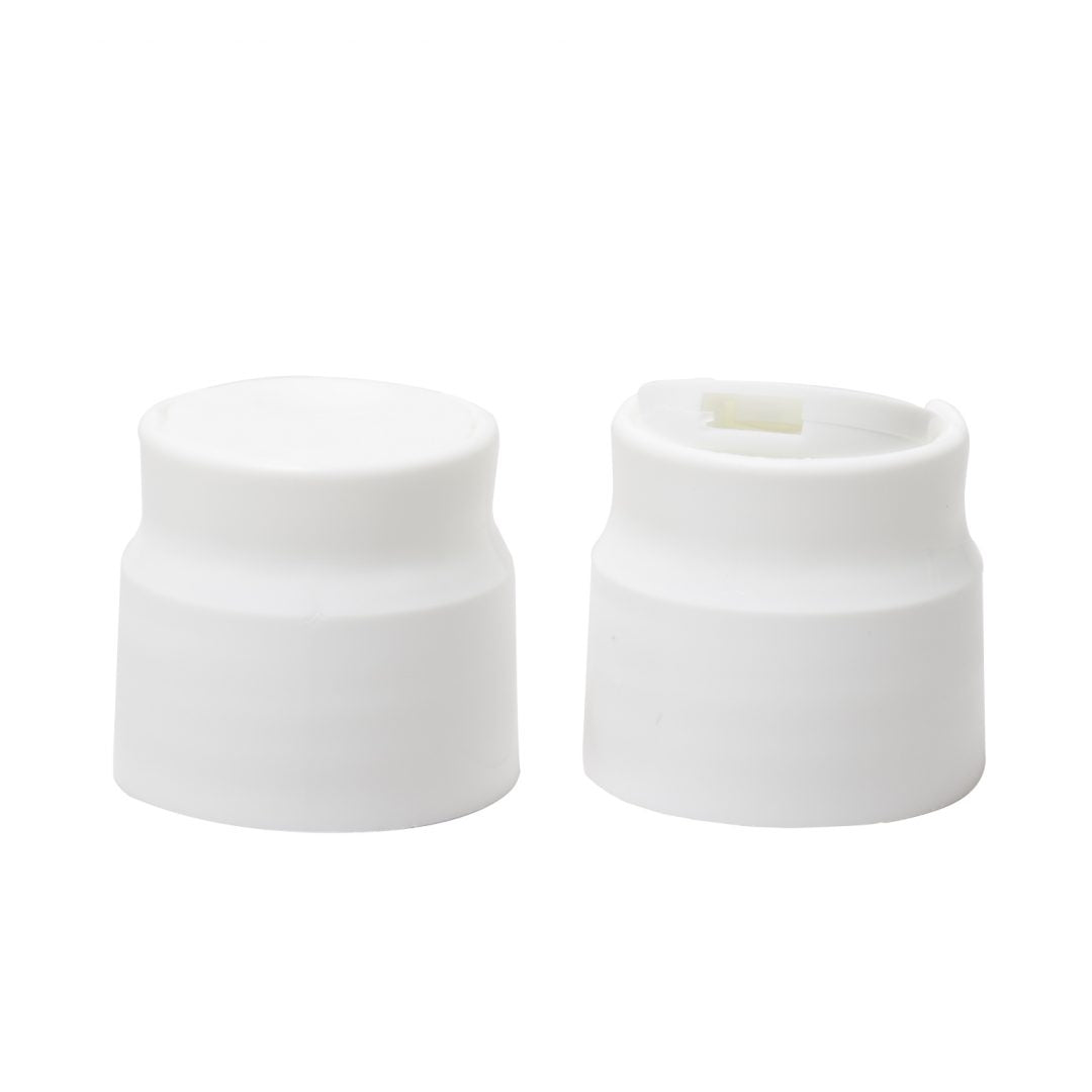 Disktop White Bottle Cap Lid 28mm. Food Grade Flip Top Bottle Closure. Now available at MD Car Care. Fast Australia wide shipping.