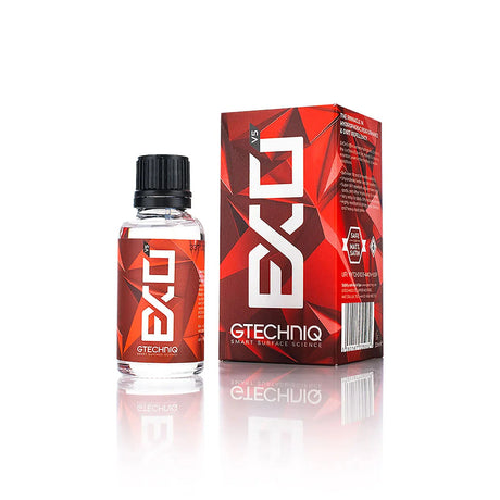 Buy Gtechniq EXO v5 coating. High-gloss hydrophobic coating with 18–24 months durability, dirt & chemical resistance. Easy one-layer application. Now available at MD Car Care. Fast Australia wide shipping.