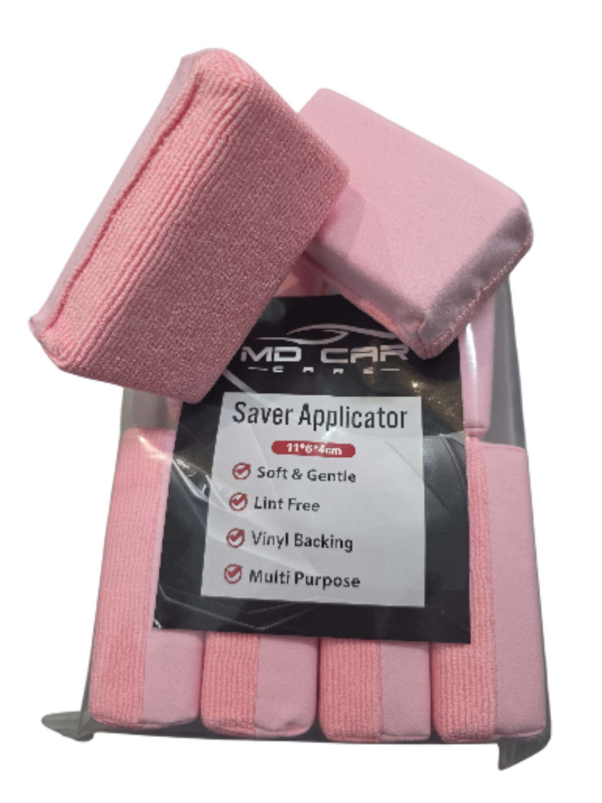 Dual-Sided Pink Saver Applicator – Smooth & Microfibre 8pk