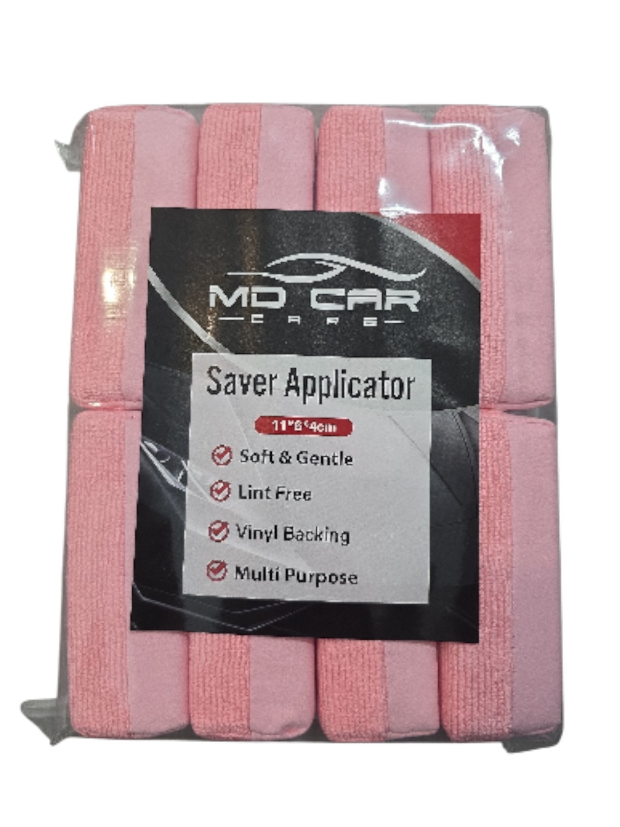 Dual-Sided Pink Saver Applicator – Smooth & Microfibre 8pk