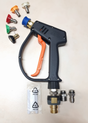 Buy Karcher Pro Easy Lock short pressure washer gun kit 4000 PSI. Durable, heavy-duty, with 5 nozzles & adapters. Now available at MD Car Care. Fast Australia wide shipping.