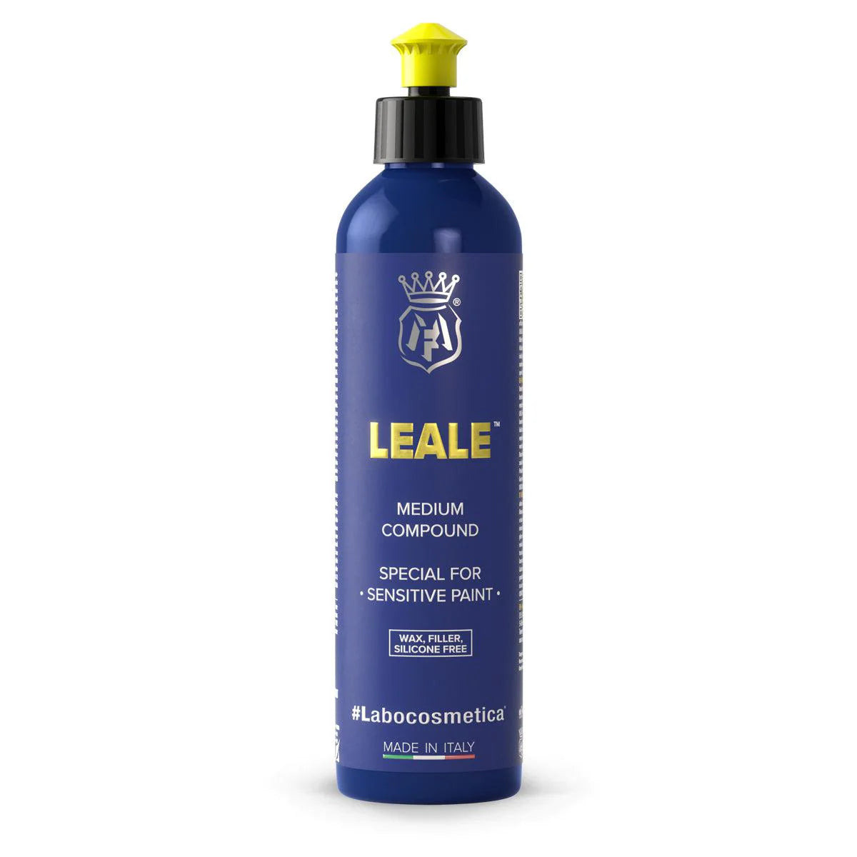 Shop Labocosmetica LEALE Medium Cut Compound 250ml/500ml. Removes swirls & sanding marks, high gloss finish, safe on all paints. Now available at MD Car Care. Fast Australia wide shipping.
