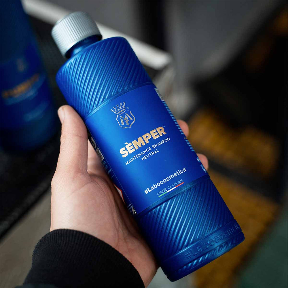 Shop Labocosmetica SEMPER pH Neutral Shampoo 500ml/4.5L. Safe on wax & ceramic coatings, streak-free, super lubricious. Made in Italy. Fast Australia delivery. Now available at MD Car Care. Fast Australia wide shipping.
