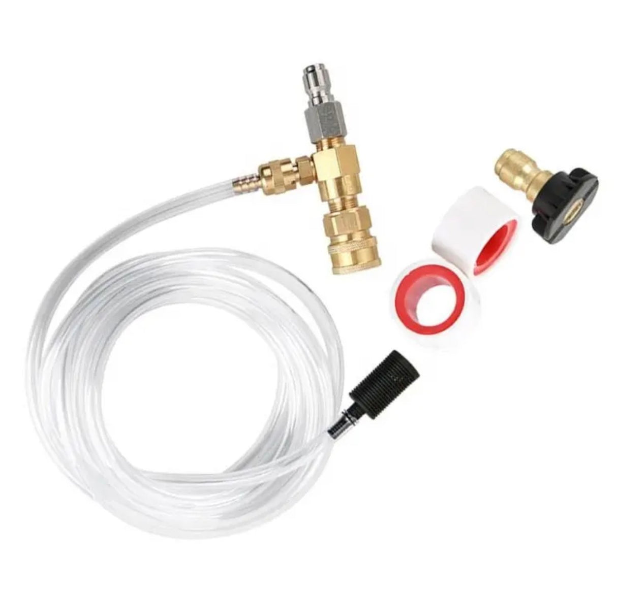 MD Car Care Chemical Injection Kit β 3M hose for easy chemical mixing. Ideal for degreasers & pre-wash. Fits 3/8" quick connect. Made for pressure washers. Now available at MD Car Care. Fast Australia wide shipping.