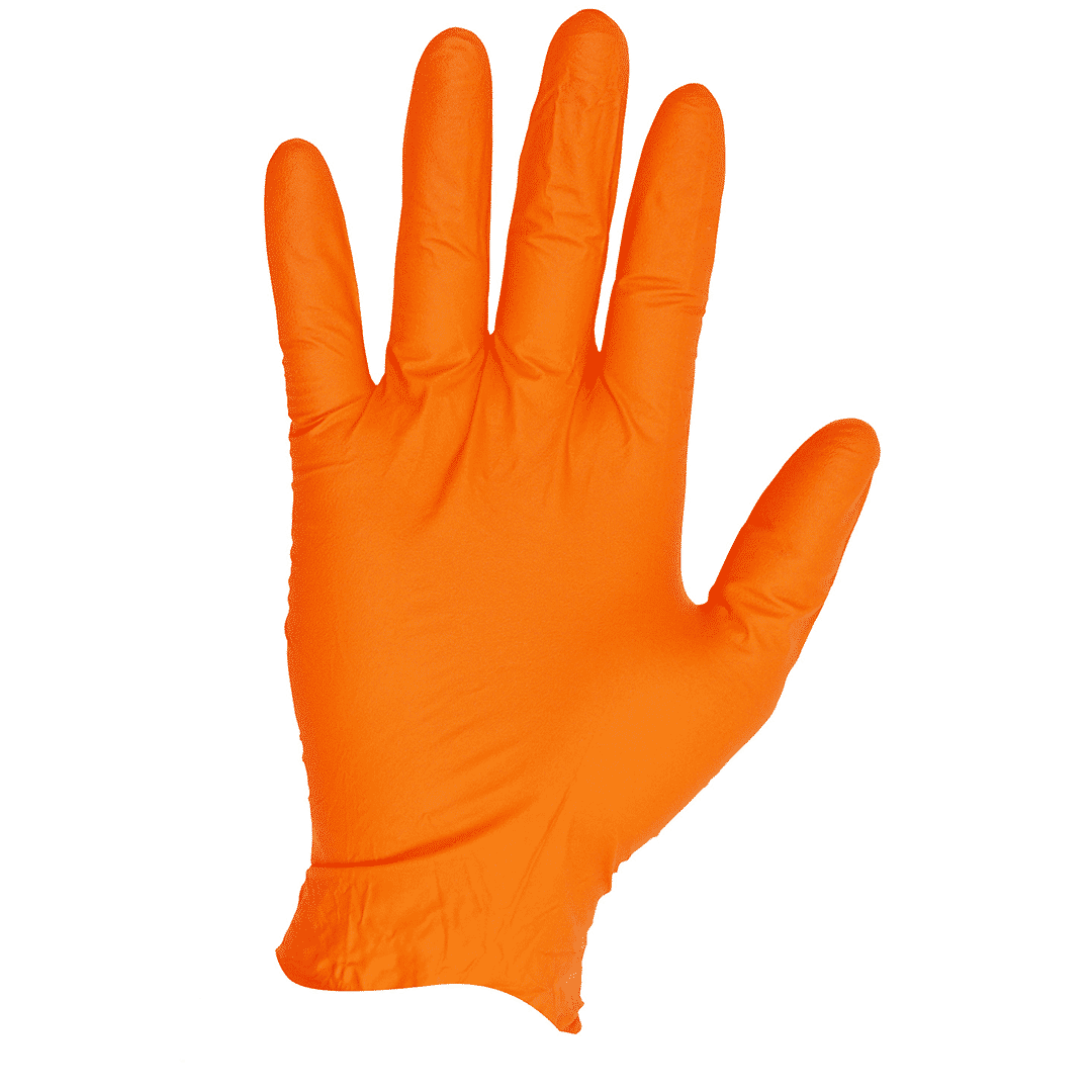 Buy Nitrile Orange PF gloves 100pk. Durable, chemical-resistant & powder-free. Ideal for mechanics, food handling & workshops. Fast shipping Australia-wide.