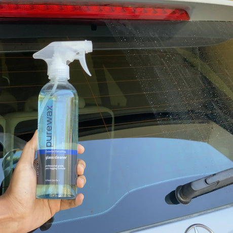 PureWax Car Glass Cleaner 474 ml – streak-free, ammonia-free, safe on tinted glass & mirrors. Clear view for Aussie roads. Shop now Australia-wide.