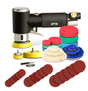 High-speed Random Orbit Mini Air Polisher/Sander Kit with 1", 2", 3" backing plates. Ideal for car detailing, sanding, polishing & buffing in Australia. Now available at MD Car Care. Fast Australia wide shipping.