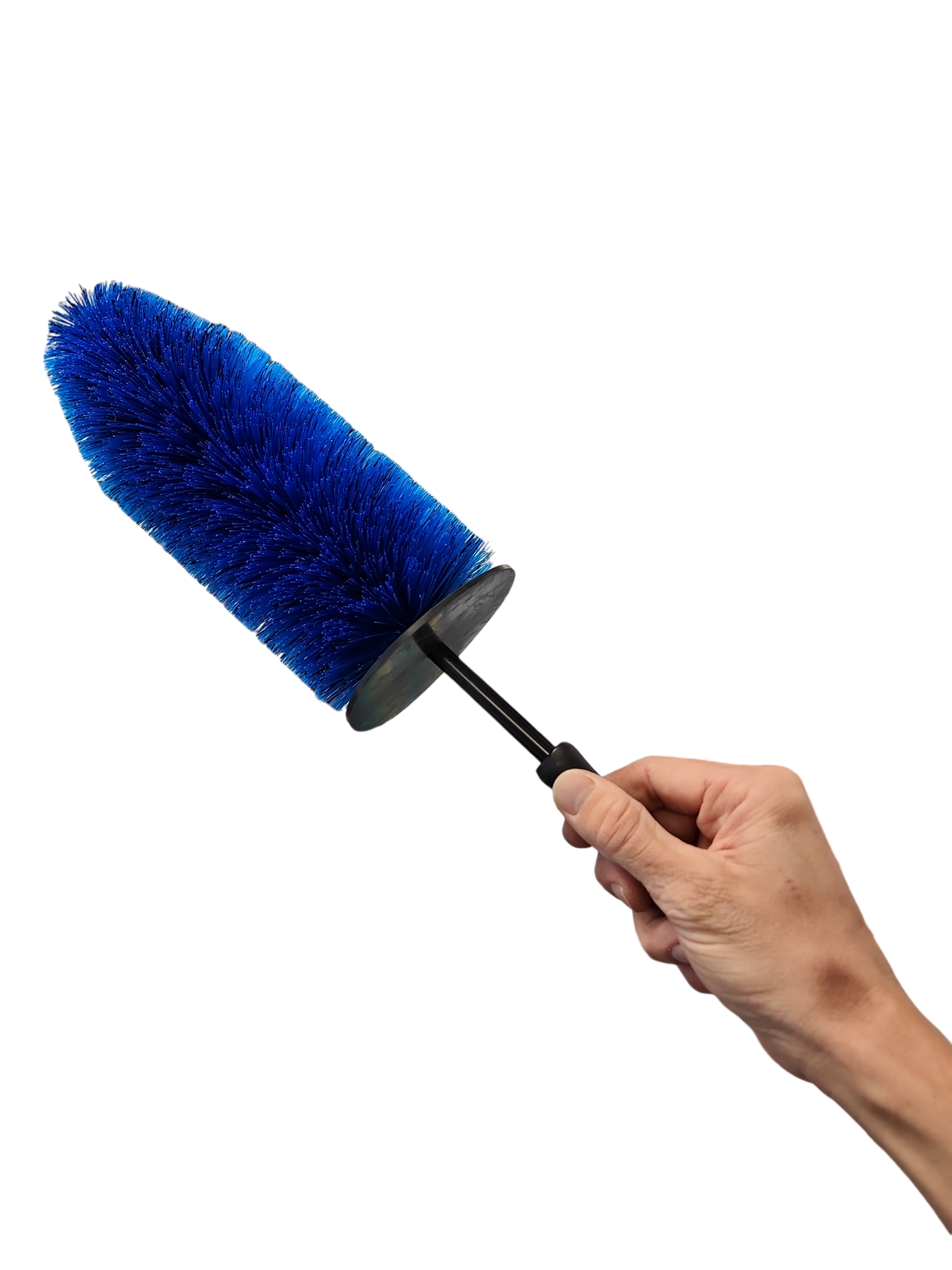 Soft bristle car rim cleaning brush with bendable handle for deep wheel cleaning, available in small, medium & large sizes.