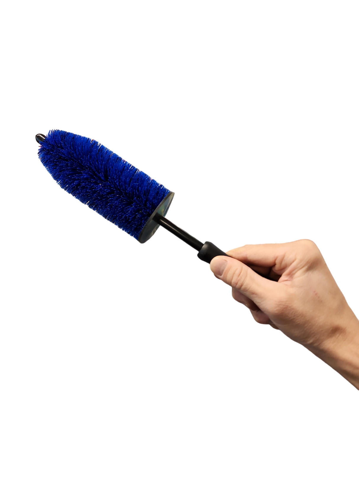 Soft bristle car rim cleaning brush with bendable handle for deep wheel cleaning, available in small, medium & large sizes.
