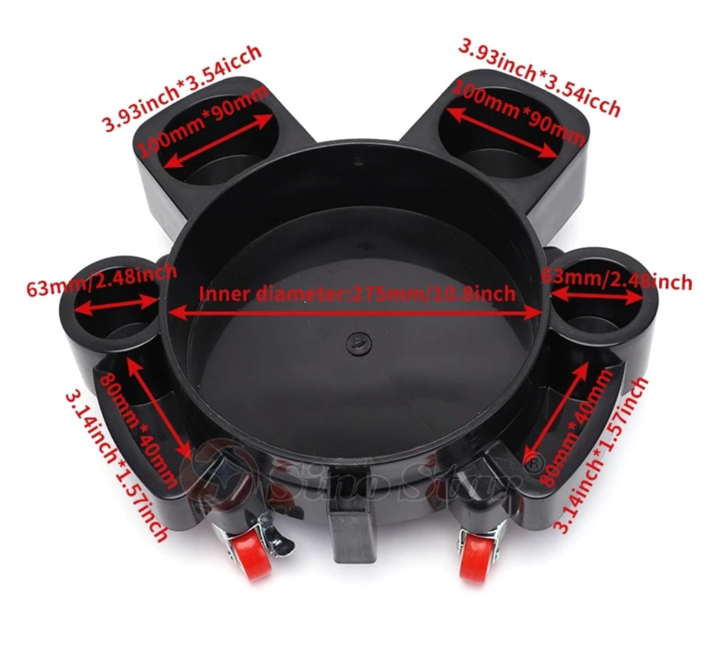 Buy Rolling Bucket Dolly in Australia – fits 15L & 20L pails. Heavy-duty, 360° swivel wheels, toe locks & durable design. Perfect for car wash & detailing pros. Now available at MD Car Care. Fast Australia wide shipping.