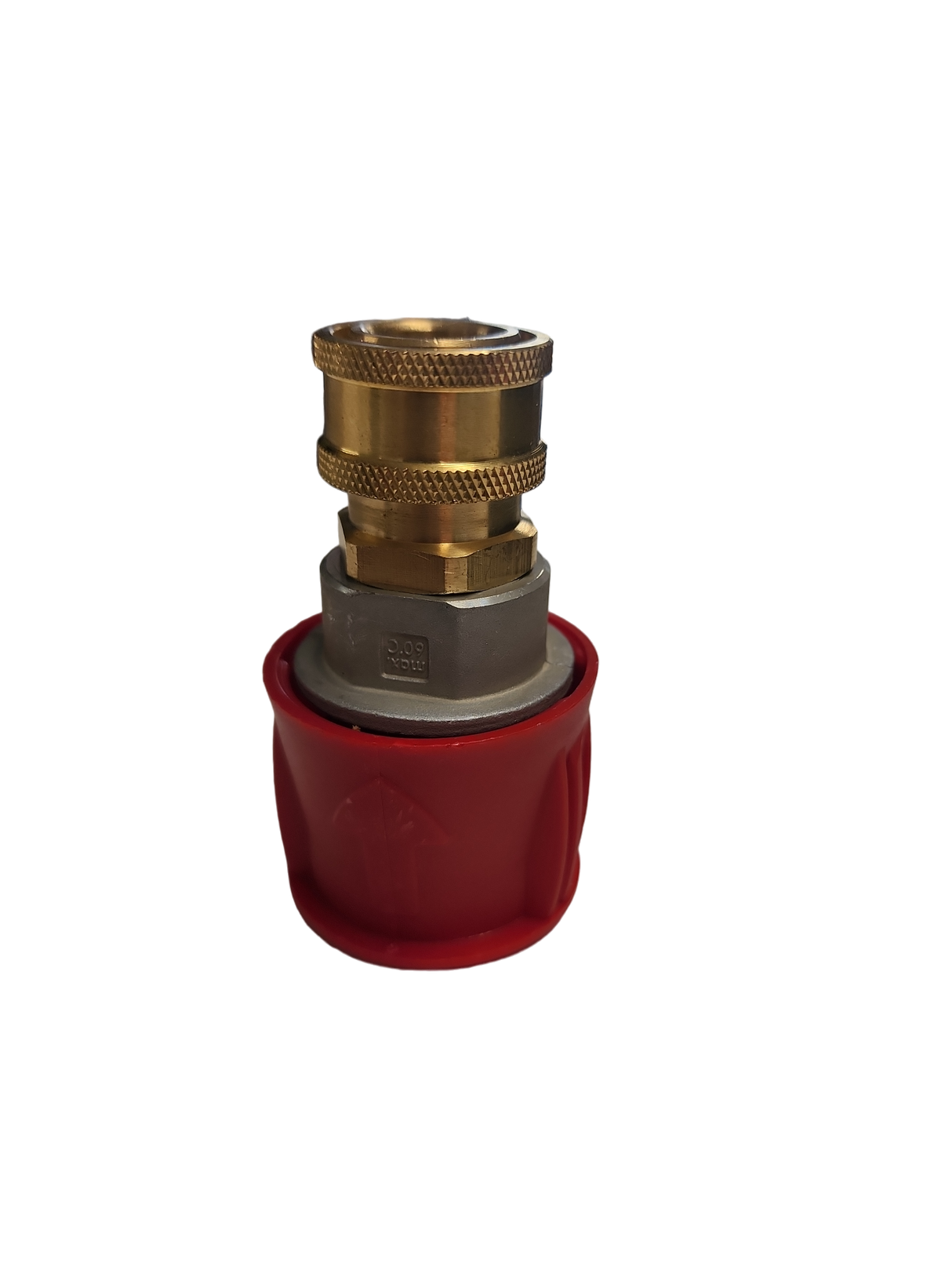 Buy Ryobi to 3/8" QC Female Adapter in Australia – metal click-in fitting for Ozito & Mechpro hoses. Ideal for short gun conversions, up to 3600 PSI. Now available at MD Car Care. Fast Australia wide shipping.