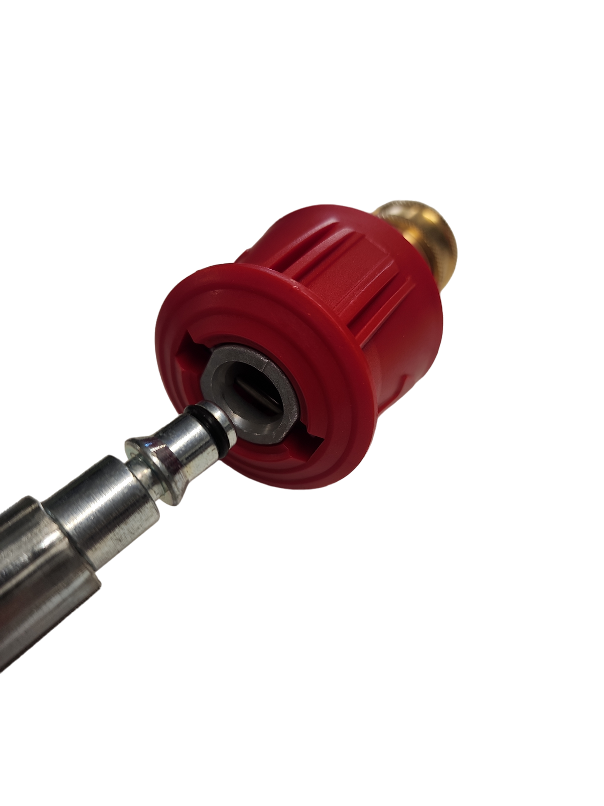 Buy Ryobi to 3/8" QC Female Adapter in Australia – metal click-in fitting for Ozito & Mechpro hoses. Ideal for short gun conversions, up to 3600 PSI. Now available at MD Car Care. Fast Australia wide shipping.