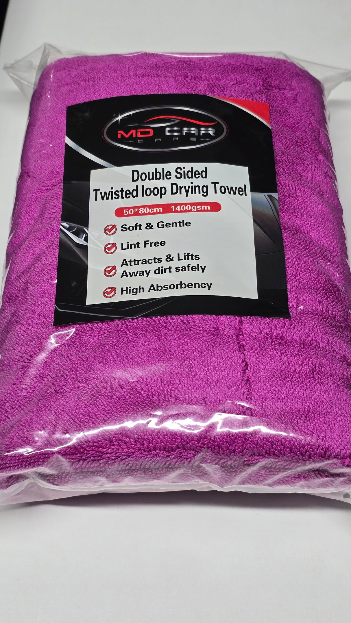 1400 GSM Twisted Loop Drying Towel | Ultra Absorbent Car Cloth | Australia
