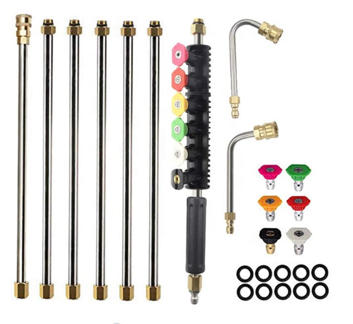 110 Inch Pressure Washer Extension Wand Kit | 4000 PSI Durable SS & Brass at MD Car Care | Australia