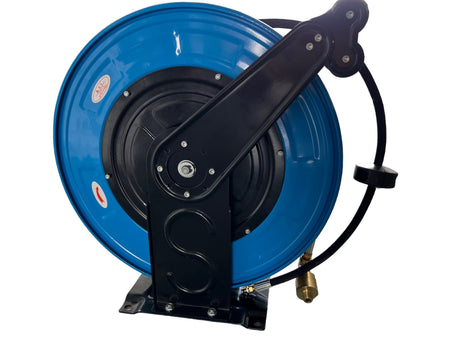 Durable 15m retractable metal braided hydraulic hose reel. High-pressure, safe, flexible – ideal for workshops, industrial & commercial use in Australia. Now available at MD Car Care. Fast Australia wide shipping.