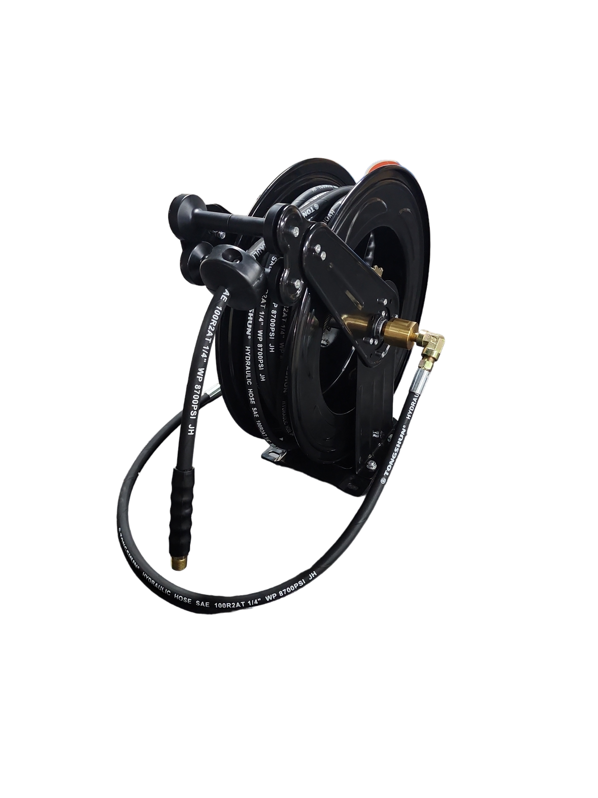 Durable 15m retractable metal braided hydraulic hose reel. High-pressure, safe, flexible – ideal for workshops, industrial & commercial use in Australia. Now available at MD Car Care. Fast Australia wide shipping.