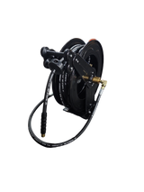 Durable 15m retractable metal braided hydraulic hose reel. High-pressure, safe, flexible – ideal for workshops, industrial & commercial use in Australia. Now available at MD Car Care. Fast Australia wide shipping.
