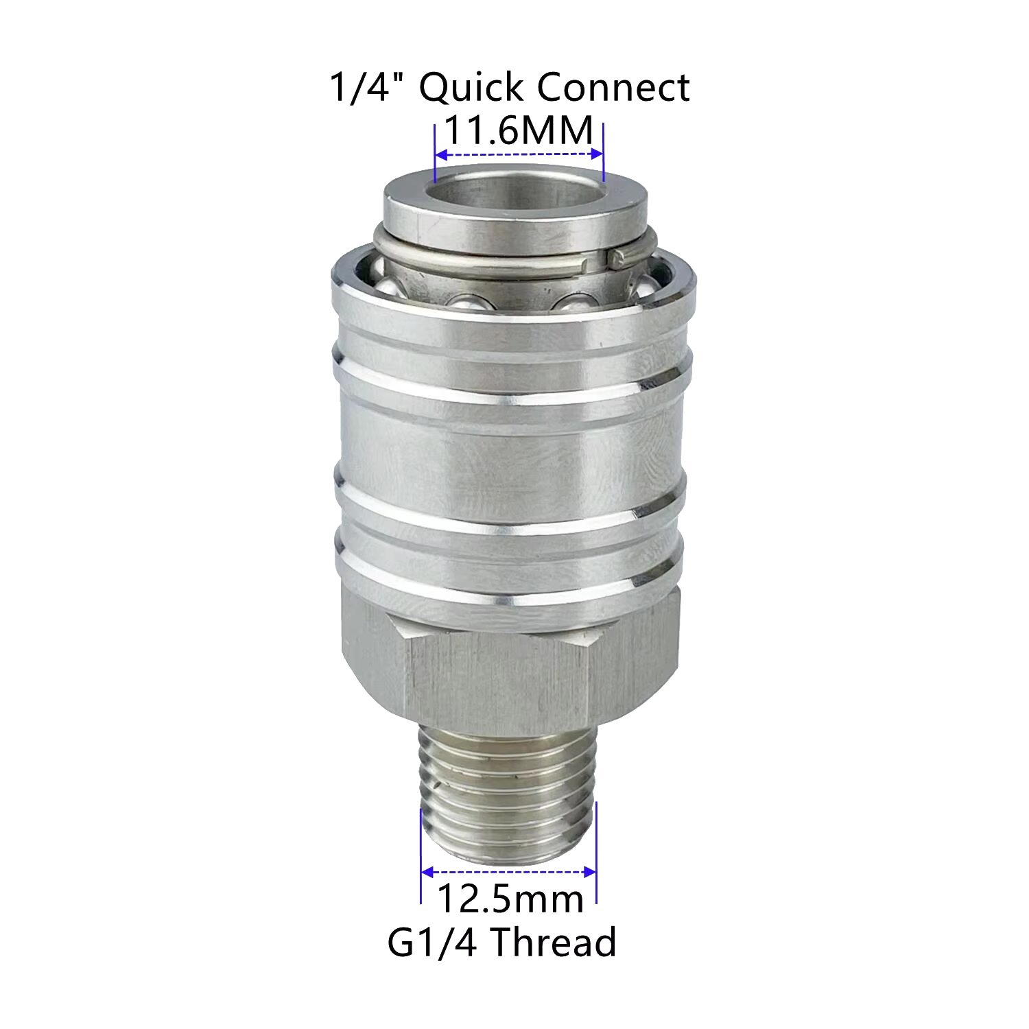 Quick Connector For Pressure Washer | 1/4" Female to G1/4 Male (SS)