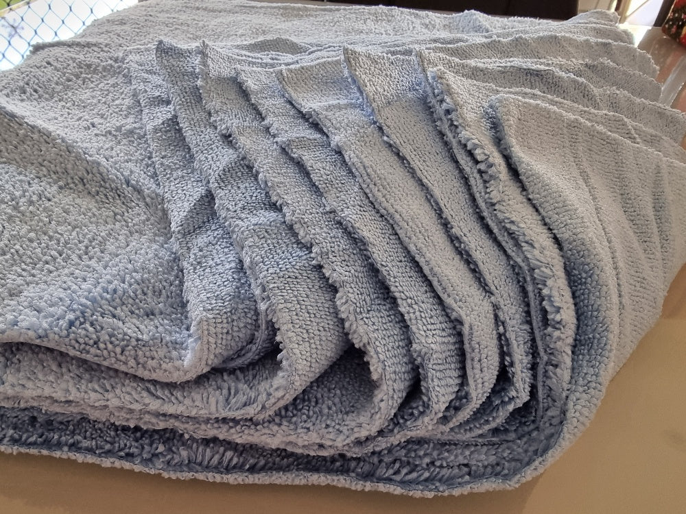 Microfibre Towel Premium Edgeless Dual High/Low Pile 100pcs BULK