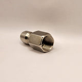 3/8" thread to 3/8" male quick connect brass