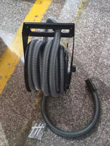 Retractable Vacuum Hose Reel with 32mm Suction Hose & 1m Intake Hose – Wall Mounted Hose Reel