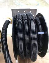 Retractable Vacuum Hose Reel with 32mm Suction Hose & 1m Intake Hose – Wall Mounted Hose Reel