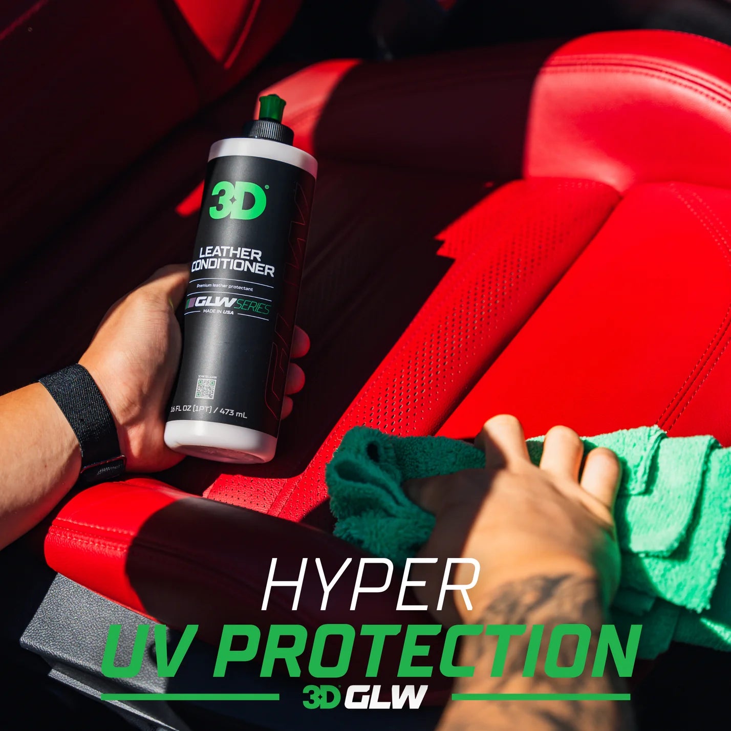 Leather Conditioner - 3D GLW Series | UV Protection & Soft Finish | AU