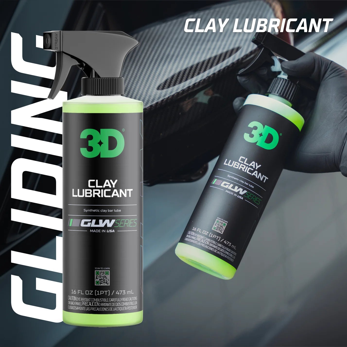 3D GLW Series Clay Lubricant | Scratch-Free Paint Prep | MD Car Care