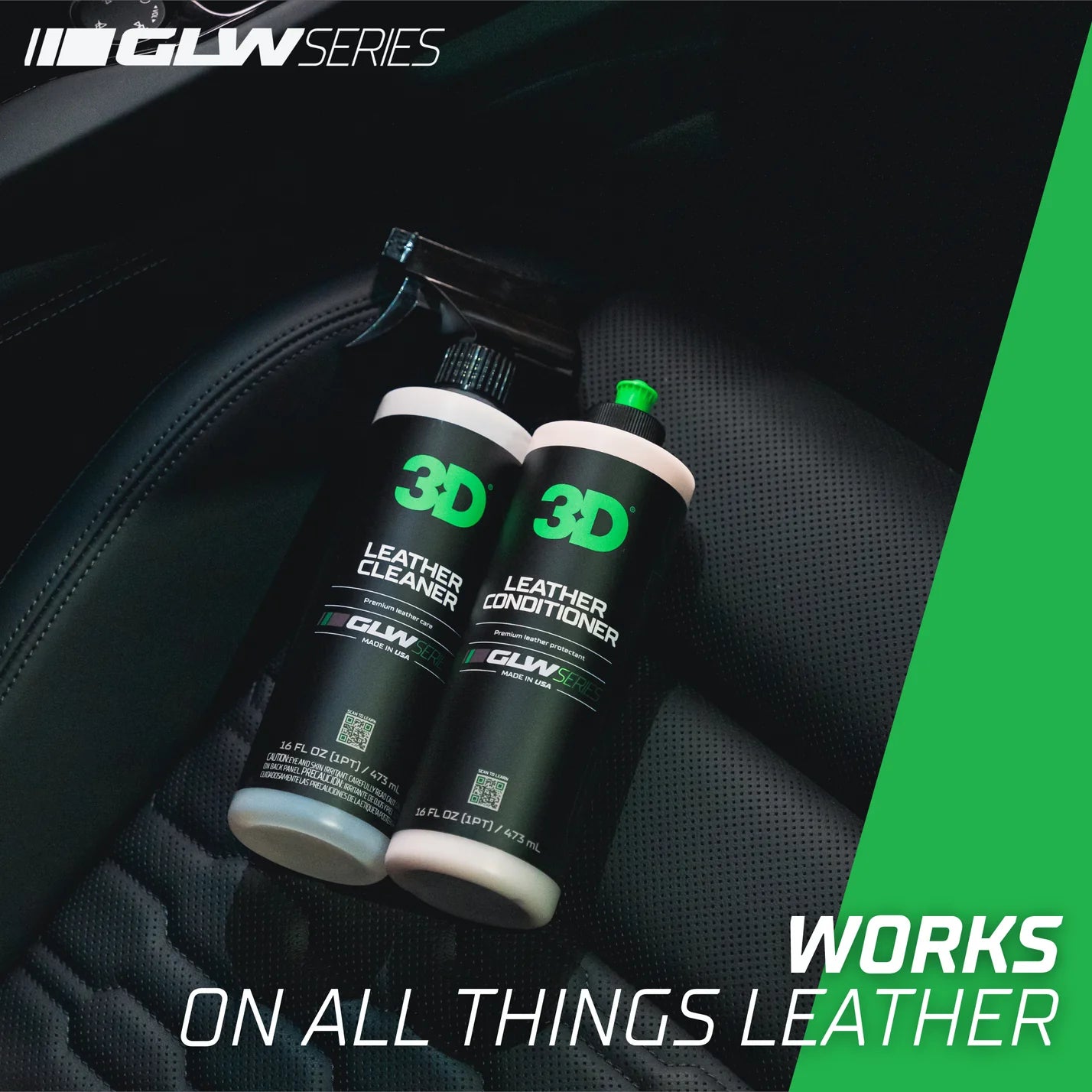 Leather Conditioner - 3D GLW Series | UV Protection & Soft Finish | AU