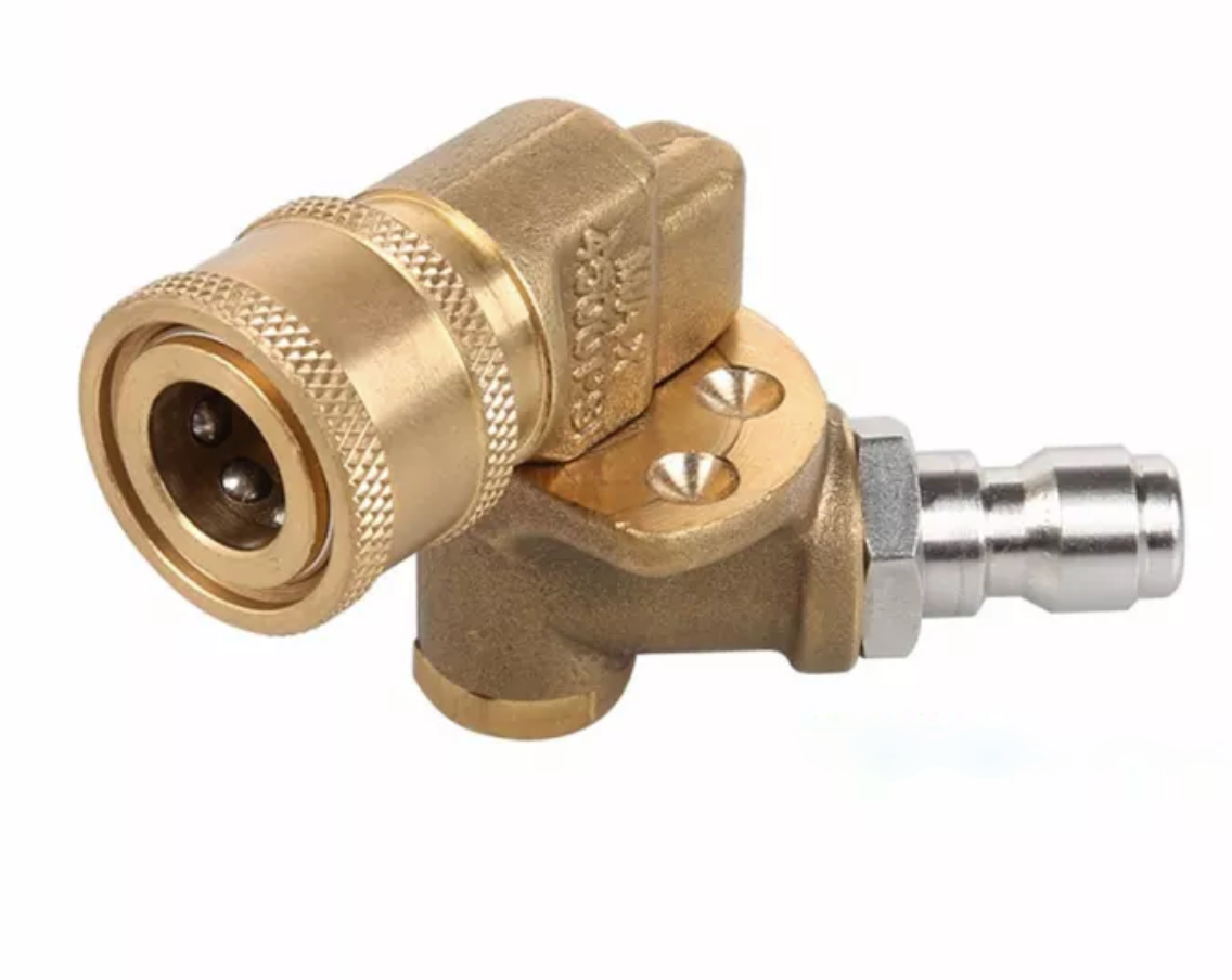 Pressure Washer Pivoting Coupler | 180° Adjustable 1/4" Quick Connect. Now available at MD Car Care. Fast Australia wide shipping.