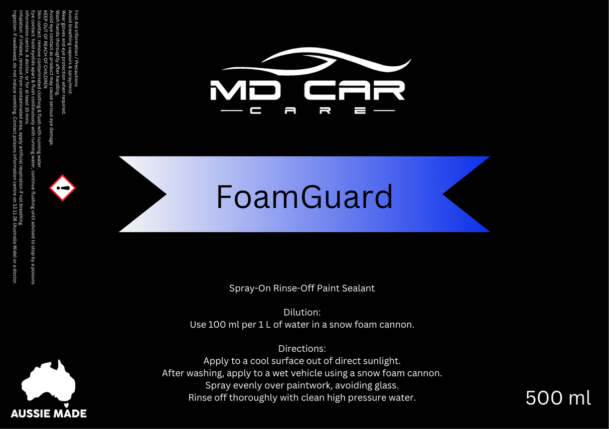 MD Car Care FoamGuard – Spray-On Rinse-Off Paint Sealant