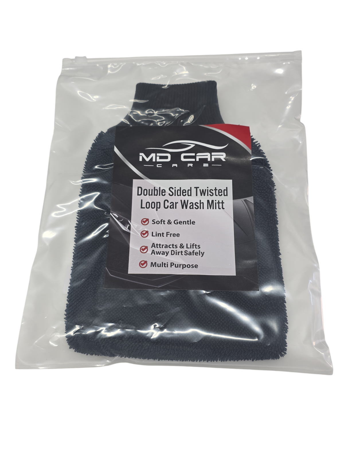 Twisted Microfibre Car Wash Mitt – Black