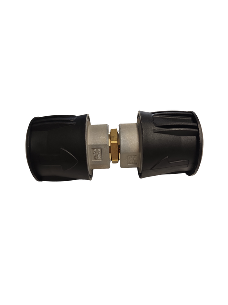 Karcher Hose Joiner Metal Click-In Connector, Fits K2–K7 pressure washers. Now available at MD Car Care. Fast Australia wide shipping.