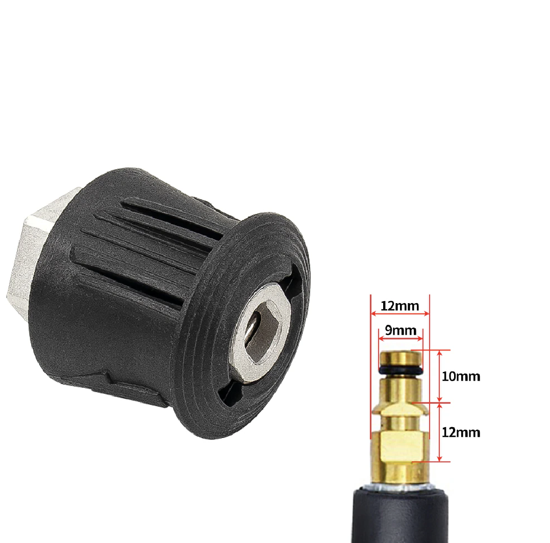 Upgrade Karcher pressure washer with 3/8" female QC adapter. Fits K2–K7, 3600 PSI, durable metal. Perfect for short gun conversion. Now available at MD Car Care. Fast Australia wide shipping.