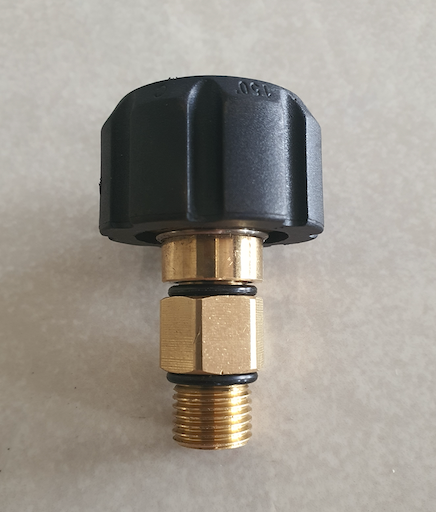 Buy M22 female 14mm to male 13mm brass adapter. Perfect for connecting pressure washer hoses & accessories with secure, leak-free fit. Now available at MD Car Care. Fast Australia wide shipping.