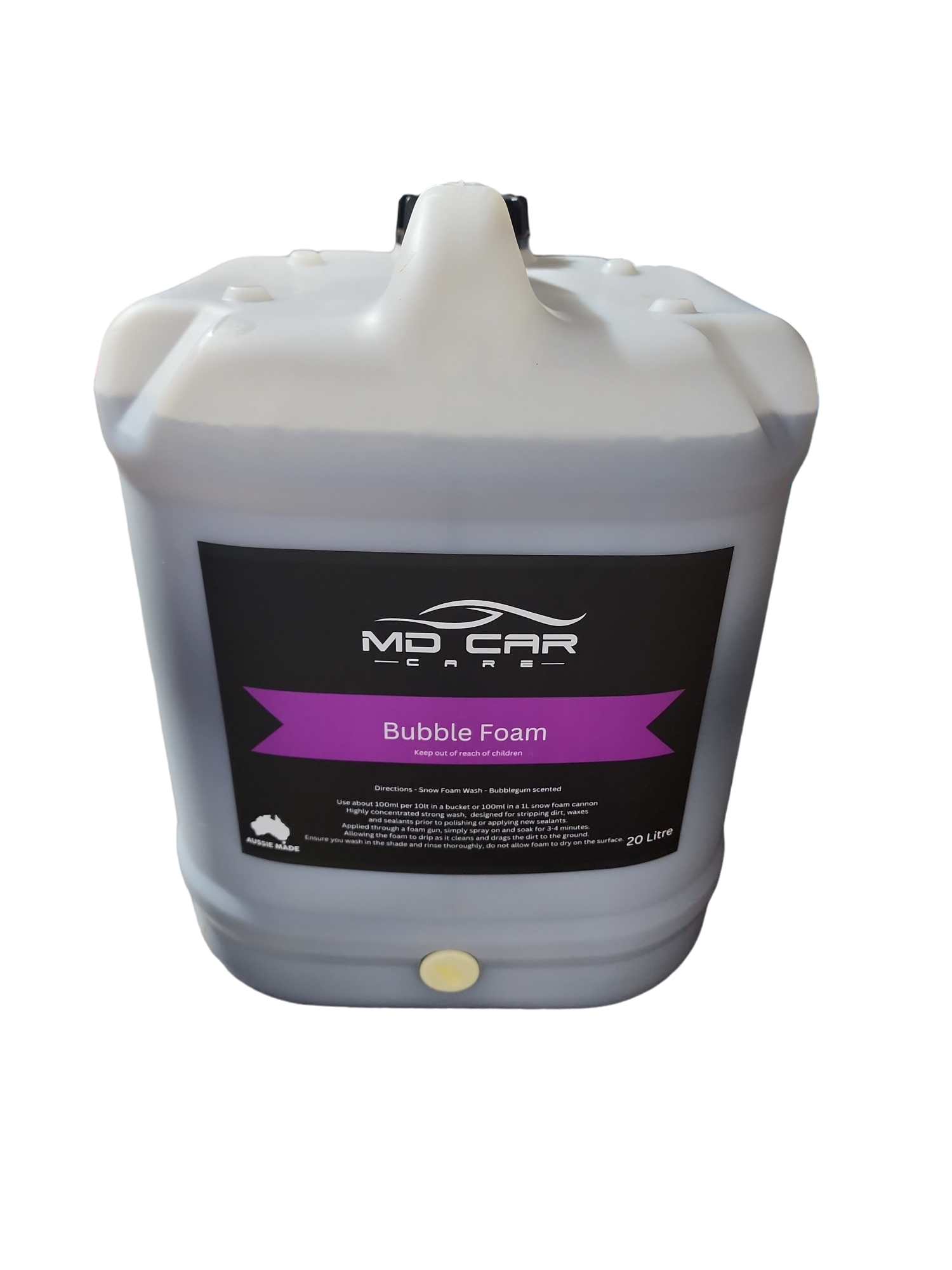 Deep-cleaning snow foam with bubblegum scent. Strips wax & grime safely. Perfect pre-polish or heavy wash. Ideal for car detailing in Australia. Now available at MD Car Care. Fast Australia wide shipping.