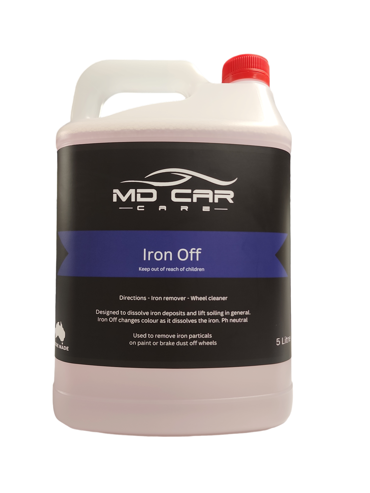 pH-neutral iron remover & wheel cleaner. Colour changing formula dissolves brake dust & rust safely. Perfect for detailing, paint prep & wheels. Now available at MD Car Care. Fast Australia wide shipping.