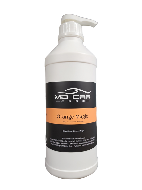 Shop MD Car Care Orange Magic – Australia’s best citrus gritty hand cleaner for tradies & mechanics. Removes grease fast, gentle on hands, Aussie made. Now available at MD Car Care. Fast Australia wide shipping.