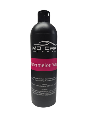Shop MD Car Care Watermelon Wash – pH neutral, safe for all coatings, thick foam & fresh scent. Made in Australia. Perfect for foam cannons & hand wash. Now available at MD Car Care. Fast Australia wide shipping.