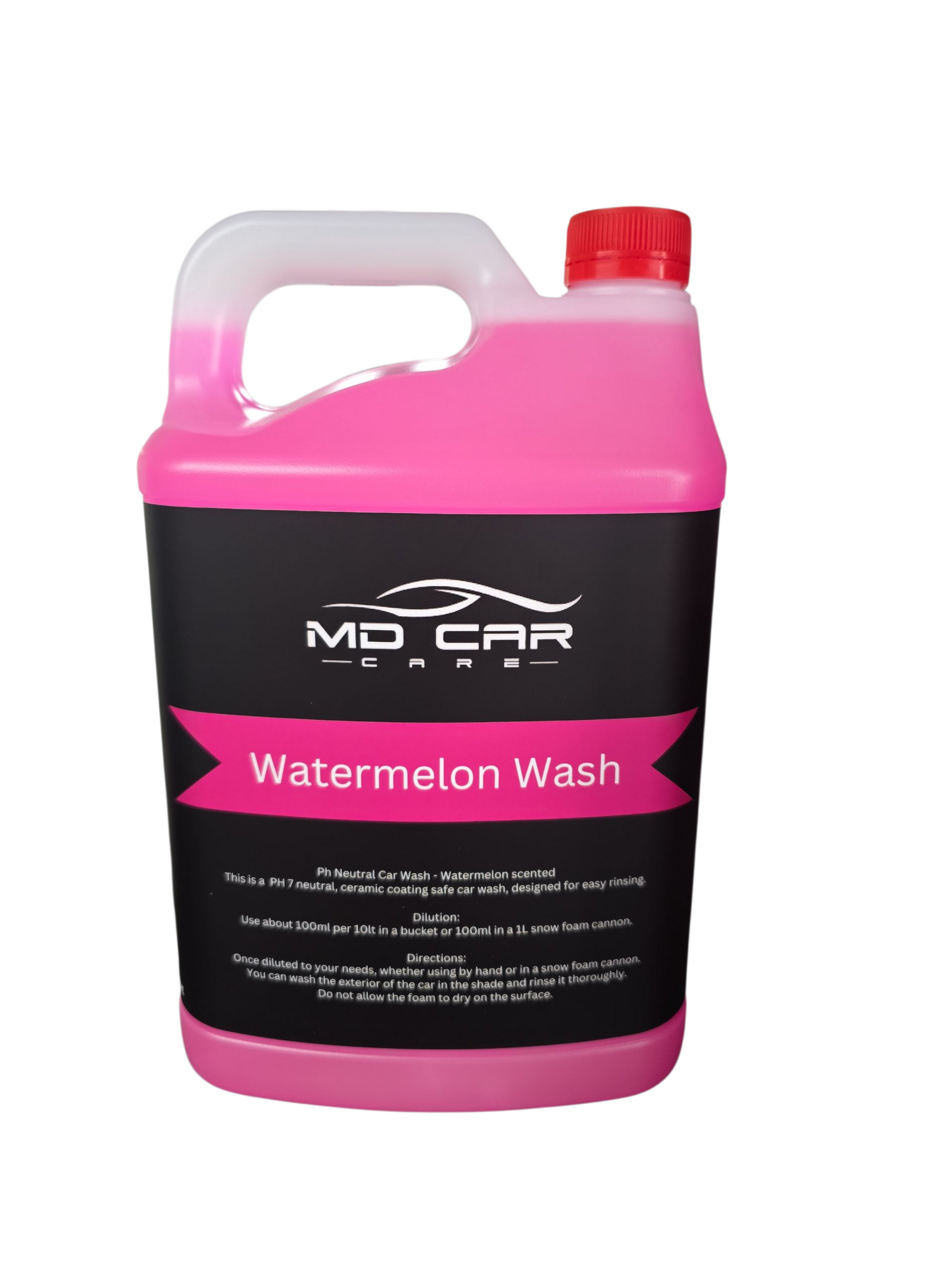 Shop MD Car Care Watermelon Wash – pH neutral, safe for all coatings, thick foam & fresh scent. Made in Australia. Perfect for foam cannons & hand wash. Now available at MD Car Care. Fast Australia wide shipping.