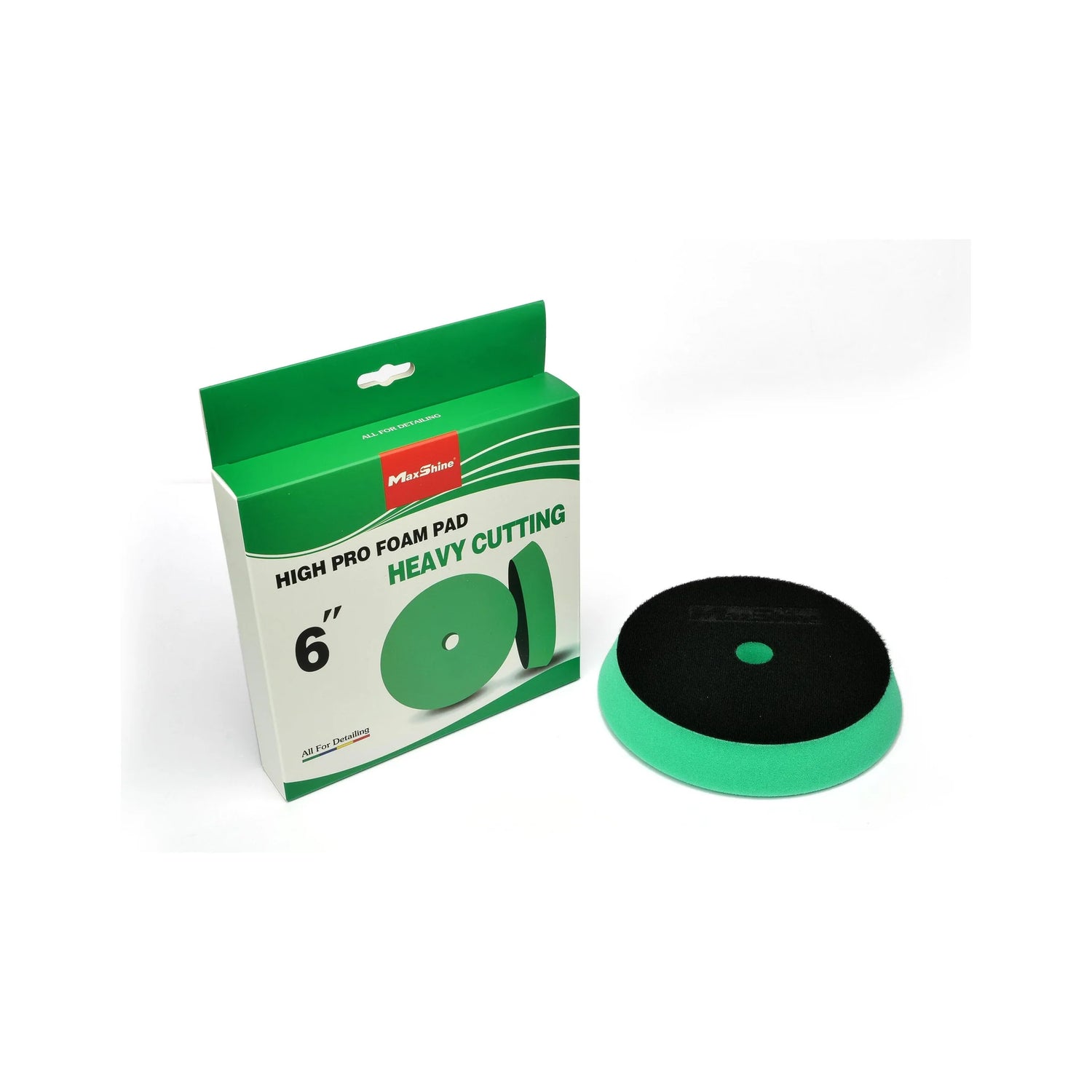 Shop Maxshine 5" & 6" Green High Pro Heavy Cutting Pad. German foam pad removes swirl marks, scratches & oxidation. Durable, washable & reusable. Now available at MD Car Care. Fast Australia wide shipping.
