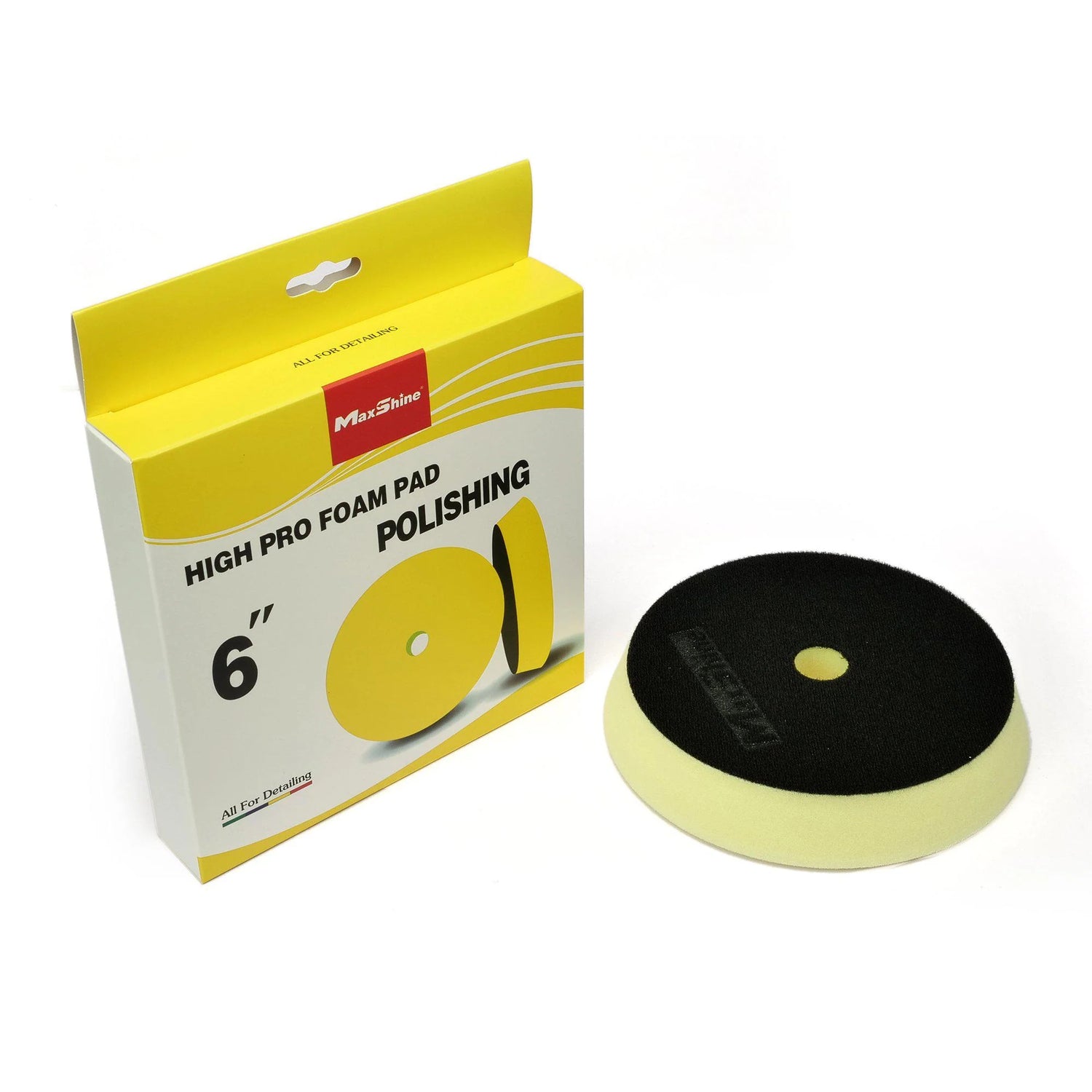 Buy Maxshine High Pro Yellow Foam Polishing Pad 5"/6". German foam pad removes swirl marks & scratches. Durable, washable & perfect for polishing. Now available at MD Car Care. Fast Australia wide shipping.